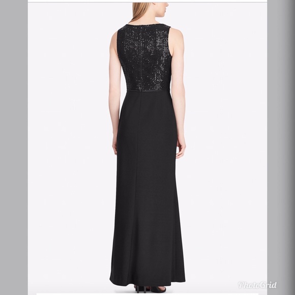 NWT Ralph Lauren Women’s Sequins Jersey Gown Dress - Picture 2 of 5
